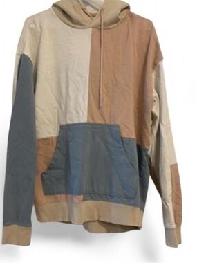 Urban Outfitters Neutral Tone Colorblock Hoodie